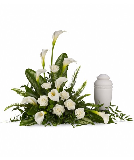Stately Lilies Cremation Tribute