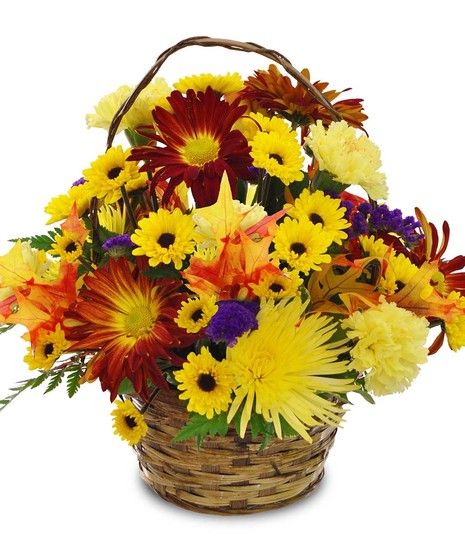 Autumn Days Floral Basket
