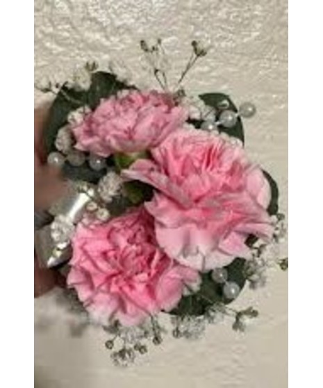 3 Mini Carnation Wrist Corsage