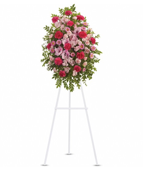 Pink Tribute Easel Spray